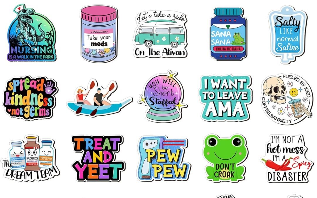 Wholesale 25 Pcs Funny Nursing Magnets for Locker Whiteboard Reusable Medical Themed Magnets Decal Fun Cool Magnetic Nurse Week Gifts for Nurses Fridge Refrigerator Office Factory & Supplier OEM