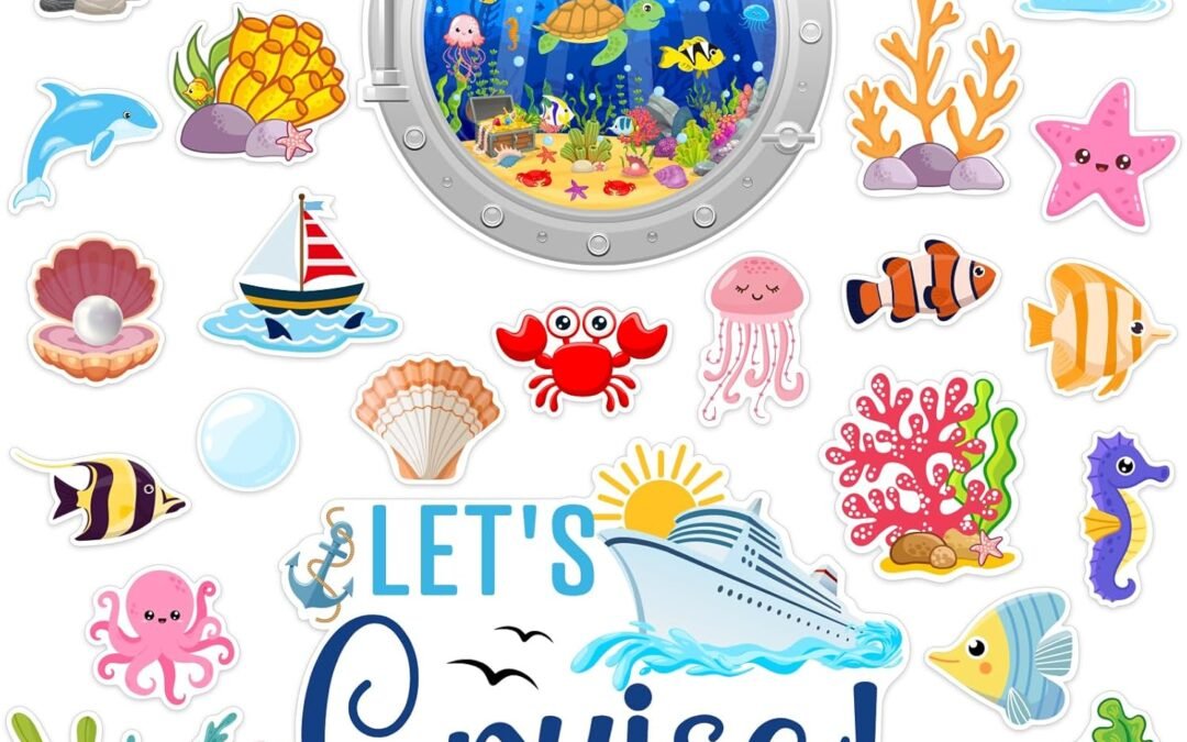 Wholesale 27PCS Cruise Door Decorations Magnetic, Ocean Sea Animal Cruise Magnets for Door Decoration Summer Cruise Cabin Door Magnet Stickers for Carnival Cruise Refrigerator Car Door Factory & Supplier OEM