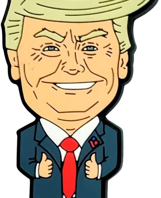 3-Inch Donald Trump Magnet [1-Pack]: Custom Made Political Satire Cartoon for Fridges, Lockers, and Whiteboards - Durable and Hilariously Unique Design