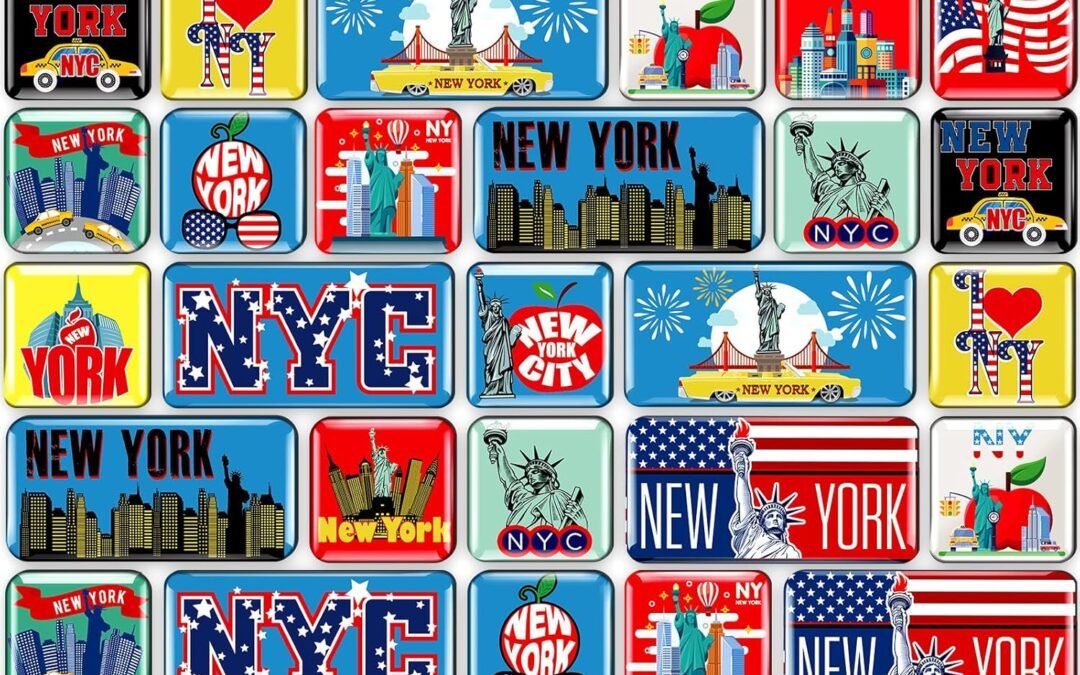 Wholesale 36 Pcs New York Magnets for Refrigerator NYC Fridge Magnets Souvenirs USA Souvenirs Gifts New York Refrigerator Stickers USA Flag Statue of Liberty for Fridge Laptop Locker Factory & Supplier OEM