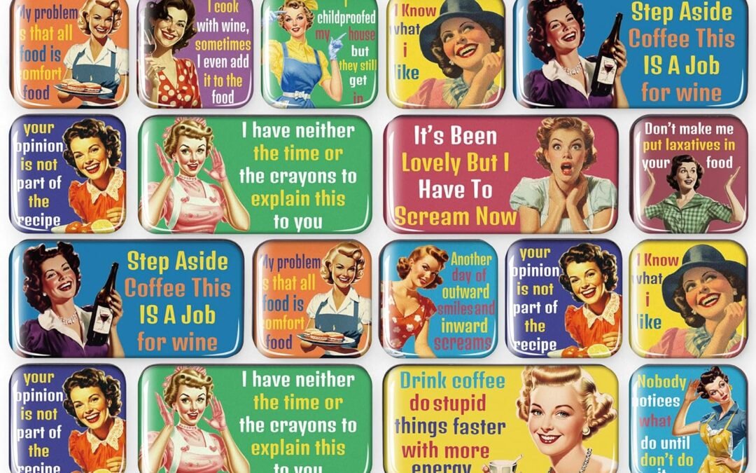 Wholesale 36PCS Funny Refrigerator Magnets for Women – Retro Magnetic Decorative Magnet Decorations, Office Fridge Decor Gifts Factory & Supplier OEM