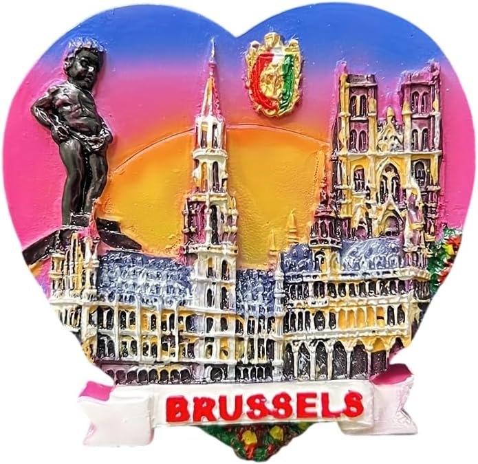 Wholesale 3D Belgium Brussels Fridge Magnet Travel Souvenir with Landmark and Character Design, Decorative Refrigerator Magnet Factory & Supplier OEM
