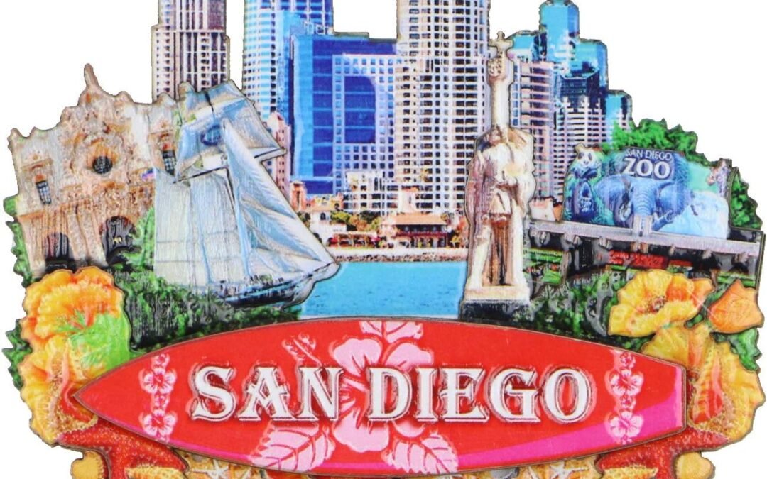 3D San Diego Magnet California Souvenir