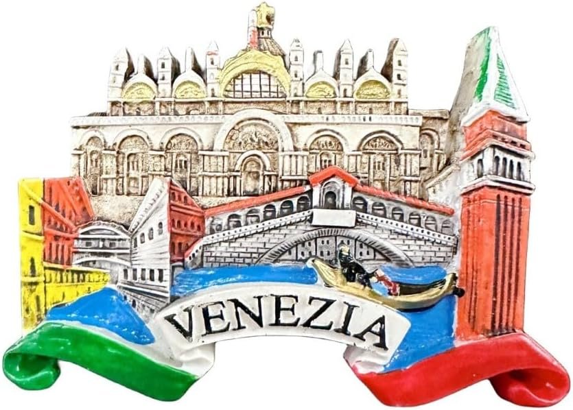 Wholesale 3D Venezia Venice Landmark Bridge of Sighs Piazza San Marco Italy Tourist Attractions Resin Refrigerator Magnet Traveler Souvenir Gift Fridge Magnet Factory & Supplier OEM