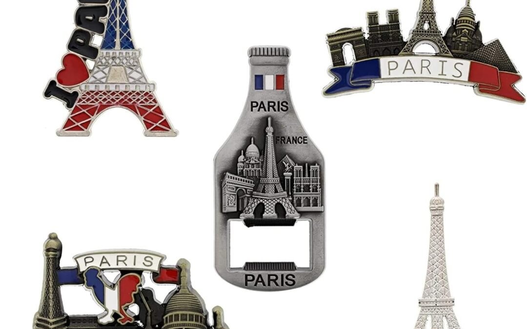 5 Pack Refrigerator Magnets Paris Travel Souvenirs