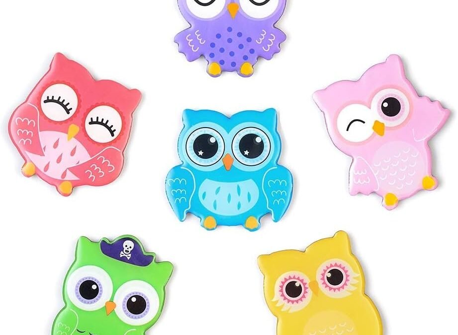 6-Pack Fridge Magnets for Kids Adults Refrigerator Magnets Cute Owl Ornament Funny Decor for Kitchen Office Classroom Whiteboard Lockers, Magnet Set Ideal Gift by Morcart (6pcs-Owl)