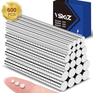 600Pcs Fridge Magnets, 3 Different Size Rare Earth Magnet Small Magnet for Crafts, DIY, Kitchen