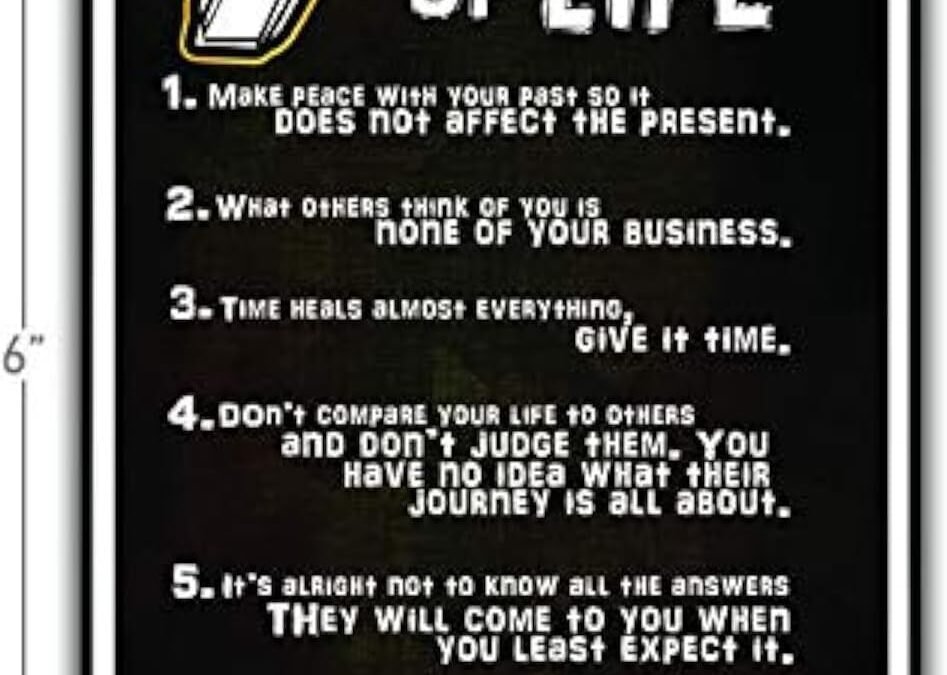 7 Rules of Life Motivational Inspirational Funny Magnet - Refrigerator Toolbox Locker Car Ammo Can