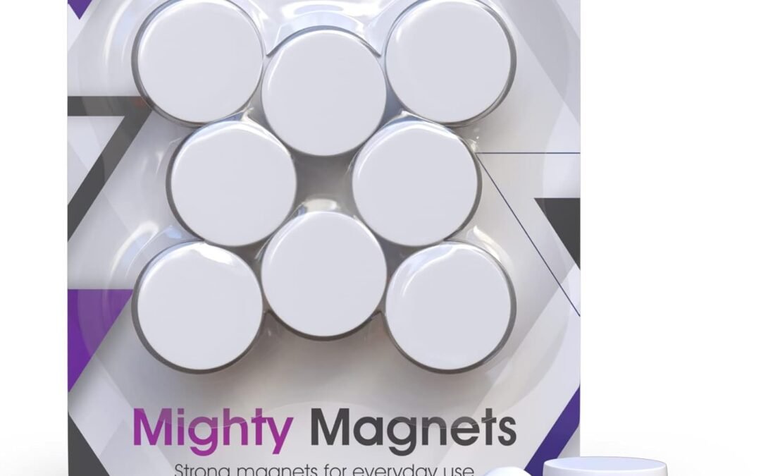 Wholesale 8 Extra Strong Magnets. White Color. for Glass Boards, White Boards and Fridges. Factory & Supplier OEM