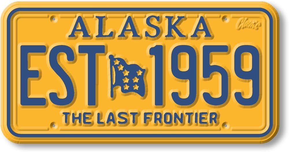 Wholesale Alaska State License Plate Magnet by Classic Magnets, 1.9″ x 3.8″, Collectible Souvenirs Made in The USA Factory & Supplier OEM