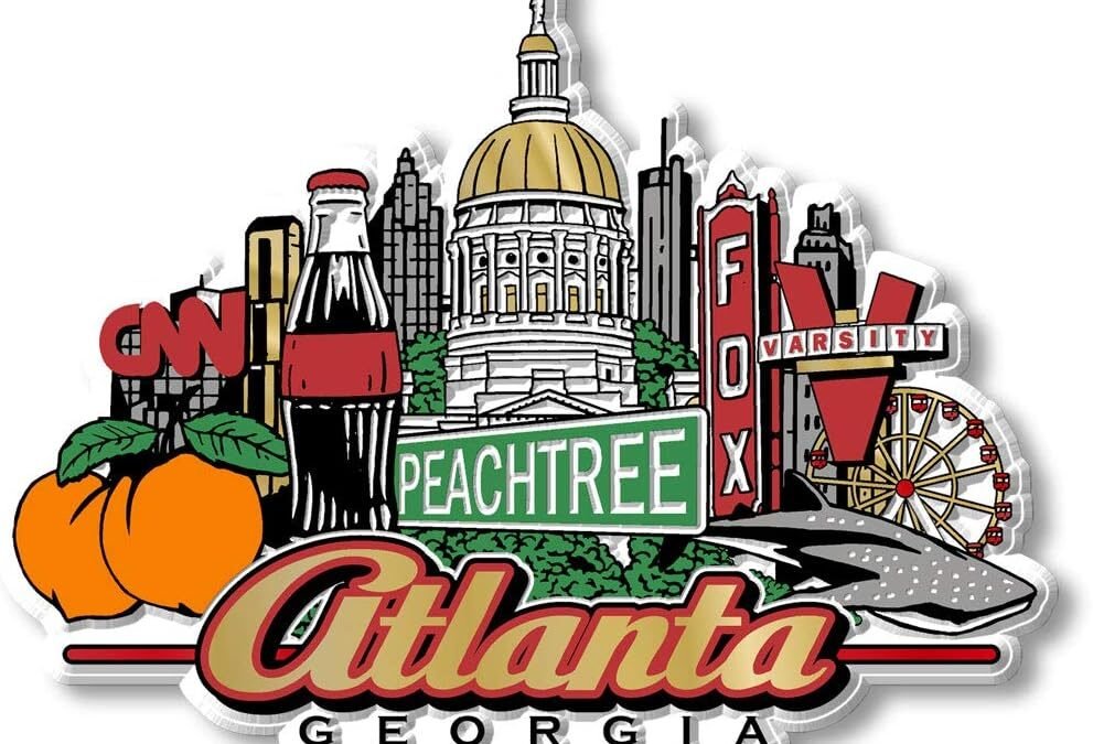 Wholesale Atlanta City Magnet by Classic Magnets, Collectible Souvenirs Made in The USA, 4.2″ x 3.2″ Factory & Supplier OEM