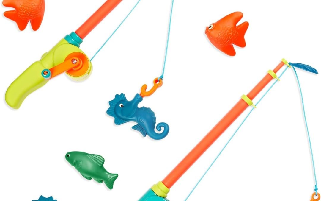 Wholesale B. toys – Little Fisher’s Kit Magnetic Fishing Playset – 2 Rods & 8 Color-Changing Sea Animals for Pool, Tub Play – Educational Toddler Toys for Hand-Eye Coordination – Ages 3+ Factory & Supplier OEM