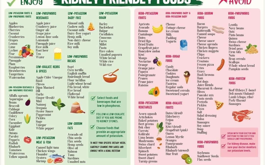 Wholesale BOXOB Kidney Friendly Food Chart Magnet for Refrigerator, 14x10in Magnetic Diet List Chart Nutritional Food List Poster for Kidney Friendly Healthy Eating Guide Factory & Supplier OEM