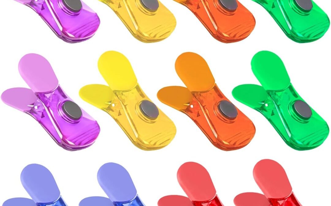 Wholesale Bag Clips, 12 Pack Food Chip Snack Bag Sealing Clips, Color Refrigerator Magnet Clips Air-Tight Clips for Home Kitchen Storage Factory & Supplier OEM