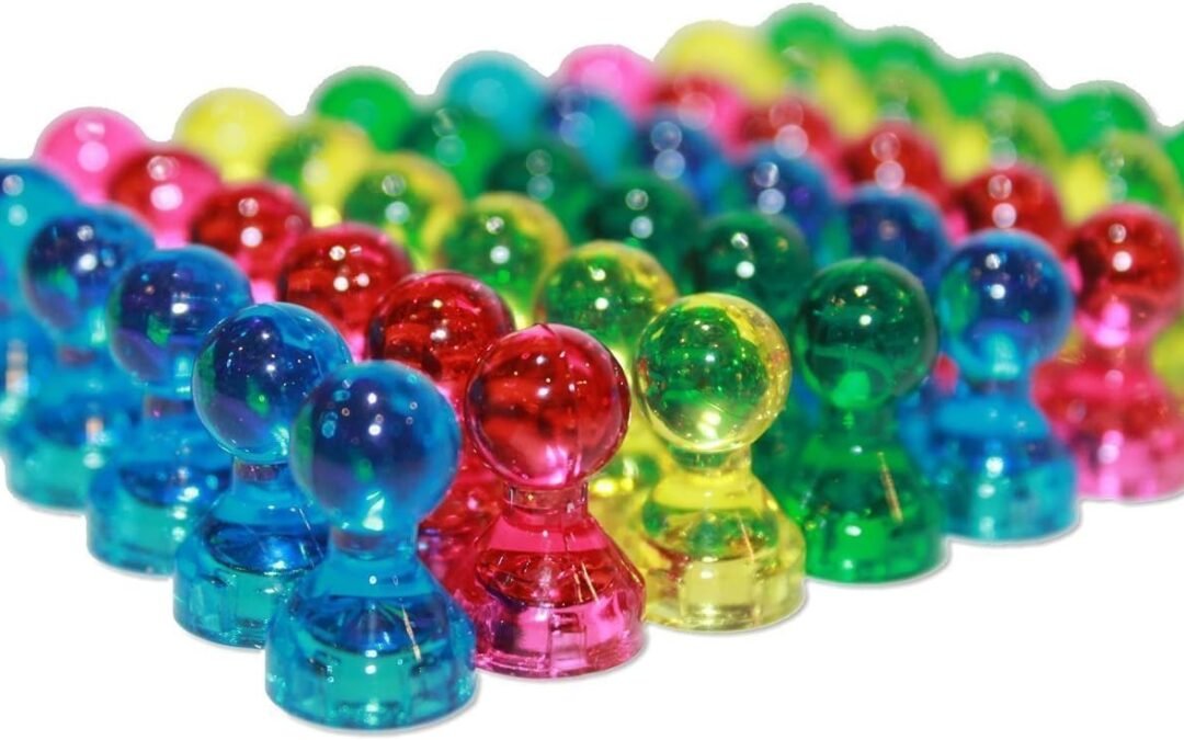 Wholesale Bullseye Office – Assorted Acrylic Push Pin Magnets – Perfect as Refrigerator Magnets, Whiteboard Magnets, Office Magnets (48, Assorted) Factory & Supplier OEM