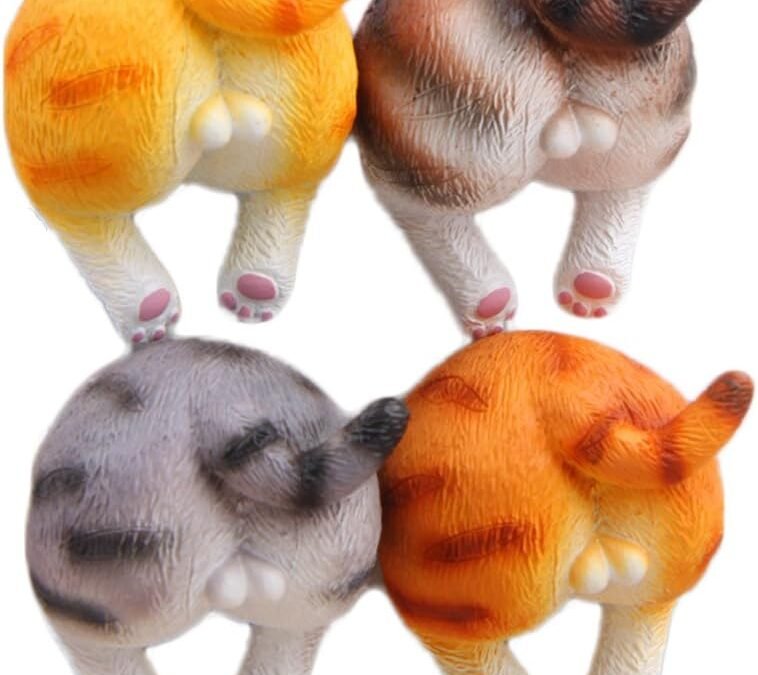 Wholesale CHOOLD Cute 3D Funny Cute Cat Butt Refrigerator Magnets Office Magnets Calendar Magnet Whiteboard Magnets Home Decoration (Set of 4) Factory & Supplier OEM