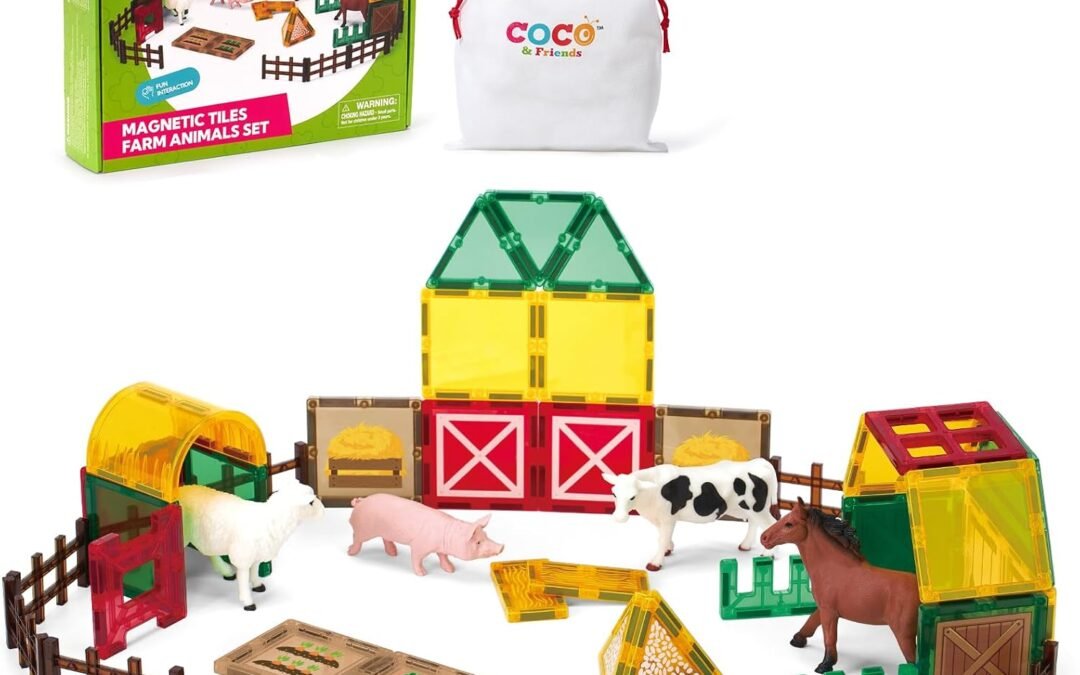 Wholesale COCO&Friends Magnetic Tiles Farm Animals for Toddlers Kids Ages 2-8 – Magnetic Blocks Building STEM Toys for 3 Year Old Girl Boy Birthday Gift – Montessori Educational Construction Sensory Magnet Toys Factory & Supplier OEM