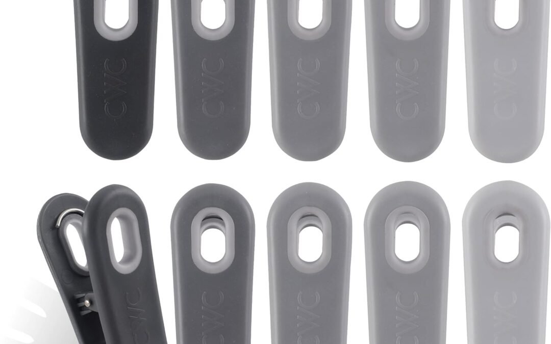 Wholesale COOK WITH COLOR 10 Pc Bag Clips with Magnet- Food Clips, Chip Clips, Bag Clips for Food Storage with Air Tight Seal Grip, Snack Bags and Food Bags (Grey) Factory & Supplier OEM