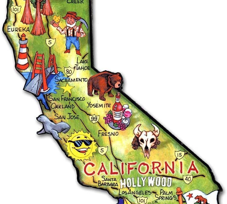 Wholesale California Artwood State Magnet Collectible Souvenir by Classic Magnets Factory & Supplier OEM