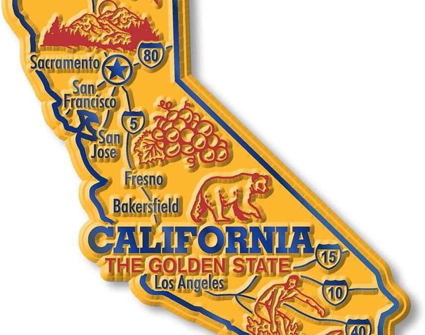Wholesale California Giant State Magnet by Classic Magnets, 3.7″ x 4.3″, Collectible Souvenirs Made in The USA Factory & Supplier OEM