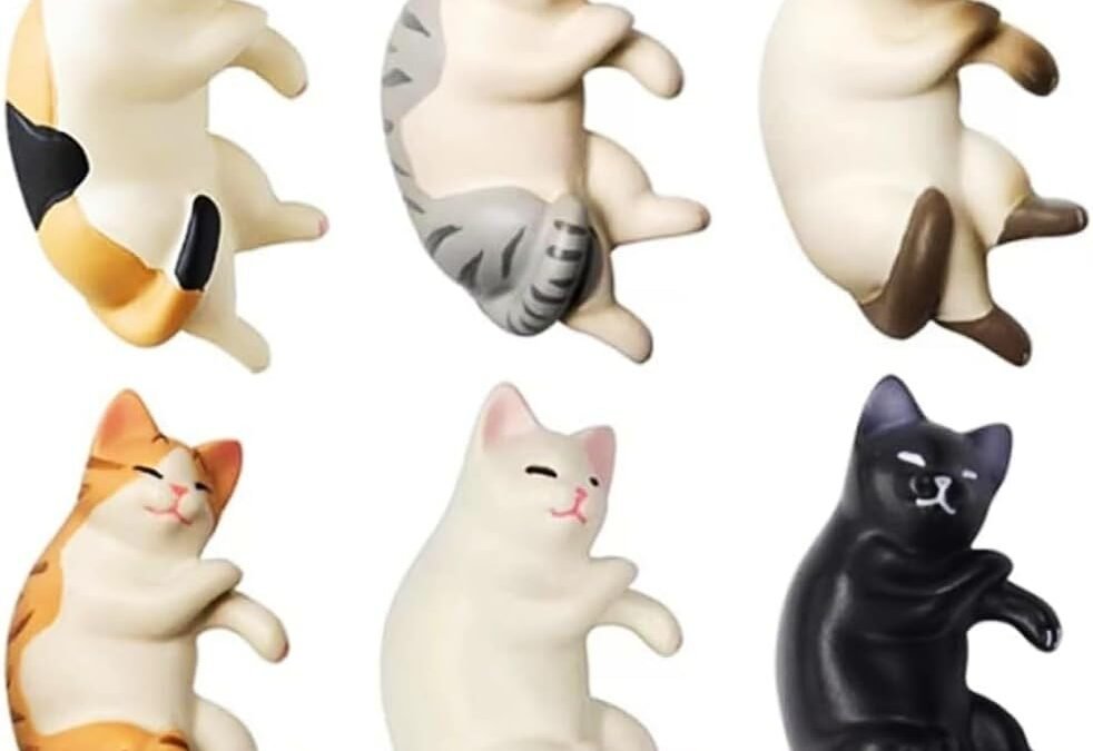 Wholesale Cat Refrigerator Magnets, 6 Lying Cat Fridge Magnets Cute, Mini Kawaii Decorative Magnet for Home Kitchen with Strong Magnetic, Funny/Novelty Chubby Kitten Refrigerator Magnets Factory & Supplier OEM