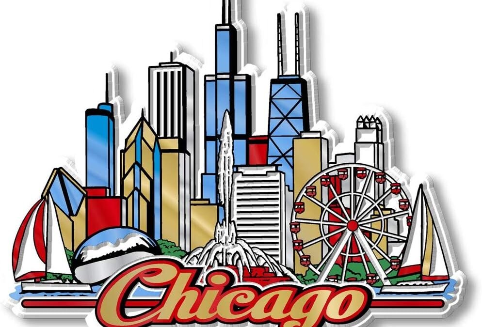 Wholesale Chicago City Magnet by Classic Magnets, Collectible Souvenirs Made in The USA, 4.1″ x 3.5″ Factory & Supplier OEM