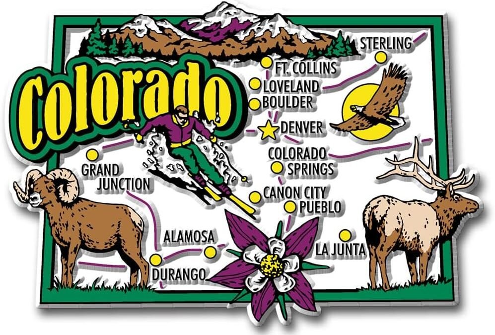 Wholesale Colorado Jumbo State Magnet by Classic Magnets, 4″ x 2.8″, Collectible Souvenirs Made in The USA Factory & Supplier OEM