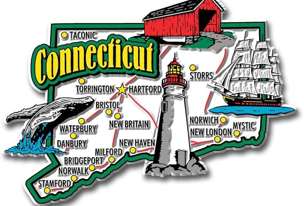 Wholesale Connecticut Jumbo State Magnet by Classic Magnets, 4.3″ x 3.1″, Collectible Souvenirs Made in The USA Factory & Supplier OEM