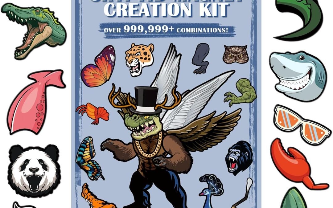 Wholesale Cryptid Construction Kit Magnets – 8 Sheets of 9×11.8 Inch Mix and Match Magnetic Animals, Funny Fridge Magnets for Refrigerator, Laptop, Locker, Home & Office Decoration Accessories Factory & Supplier OEM