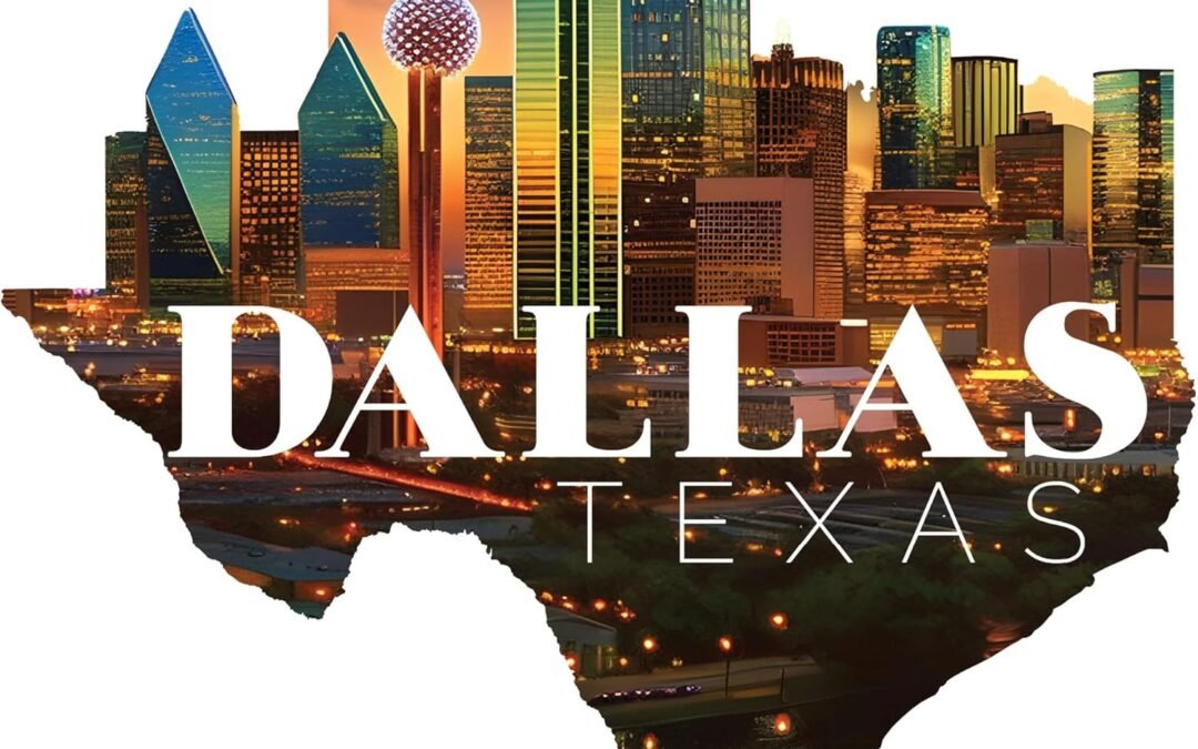 Dallas Texas Design C Souvenir Magnet 4-Inch