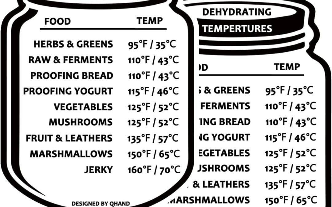 Wholesale Dehydrator Temperature Guide Refrigerator Magnet Quick Reference Dehydrating Temperature Magnetic Cheat Sheet 2 Packs Factory & Supplier OEM