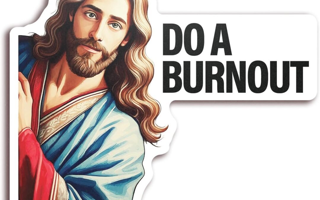 Wholesale Do a Burnout Magnet – 5 Inch UV Printed Funny Jesus Car Meme – Indoor Outdoor Fridge Magnet for Garage, Locker, or Man Cave Decor – KCM0215 Factory & Supplier OEM