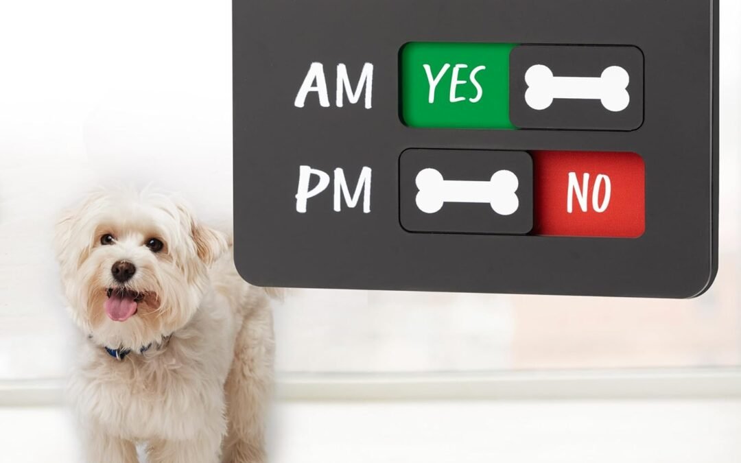 Wholesale Dog Feeding Reminder Sign with Magnet, Pet Feeding Tracker with Have We Been Fed, Acrylic Slider Sign for Fridge, AM PM Feed Chart Sign with Yes No Option, Black with 2 Stickers, 4.7″ x 3.9″ Factory & Supplier OEM