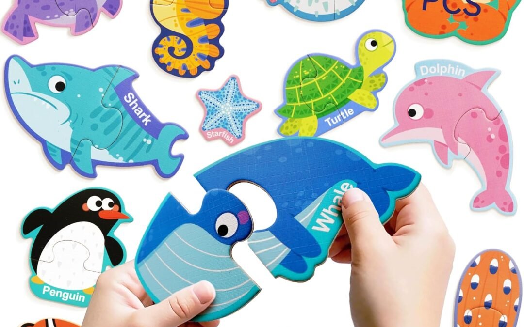 Wholesale Dotimo 30 pcs Magnetic Puzzle of Fun Ocean Animals – Colorful Puzzles for Kids Aged 3+ – A Magnetic Educational Learning Toy for Toddlers Aged 3-5 to Develop Hand-Eye Coordination Factory & Supplier OEM
