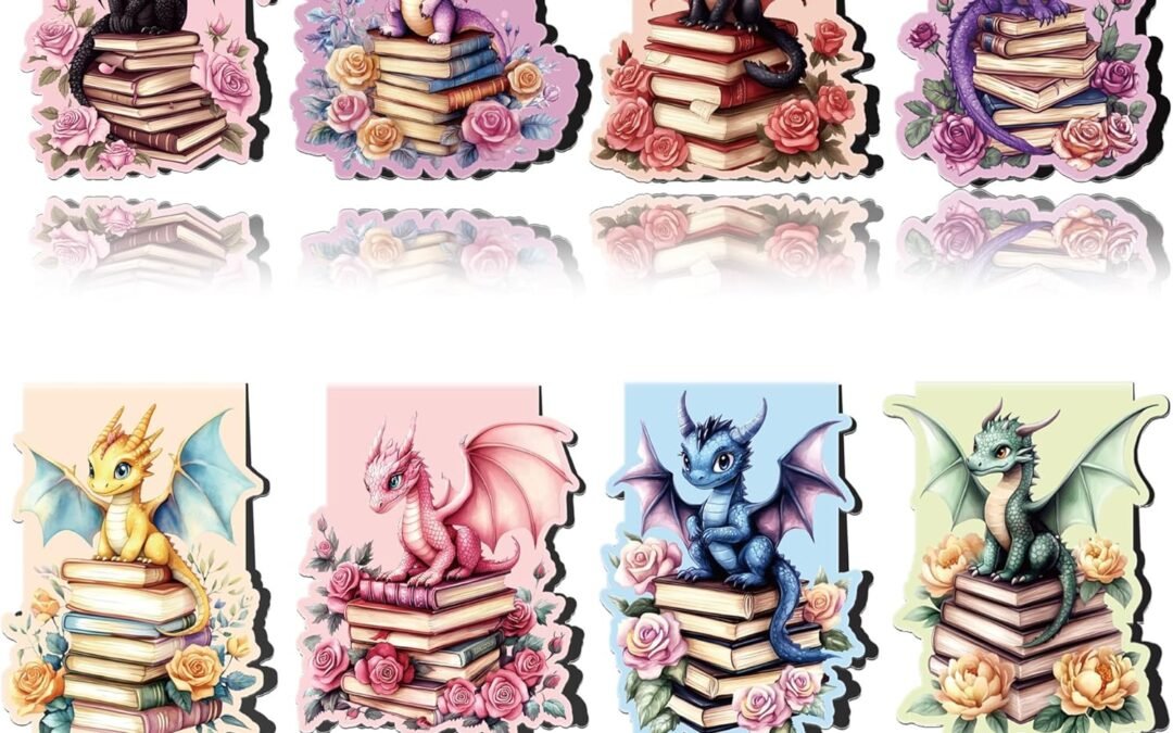 Wholesale Dragon Magnetic Bookmarks: 8 PCS Floral & Cute Animals Magnet Book Markers for Reading Kids Boys Girls, Unique Dragon Book Mark Clips, Gifts for Novel Lovers Readers, School Office Supplies Factory & Supplier OEM