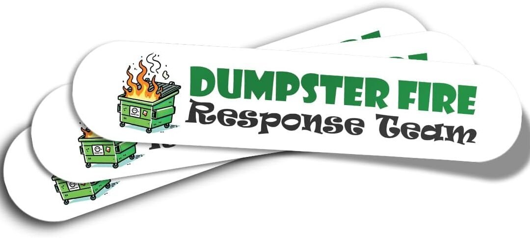 Wholesale Dumpster Fire Response Team Magnet – Funny Vinyl Magnet for Fridge, Car, Locker, and Office Decor – Durable and Waterproof, 5×1.5 Inches Factory & Supplier OEM
