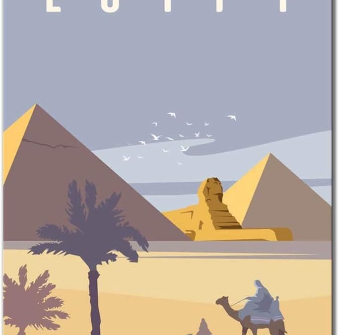 Wholesale Egypt Fridge Magnet Cairo Vintage Poster Giza Pyramid Travel Souvenir Sphinx Factory & Supplier OEM
