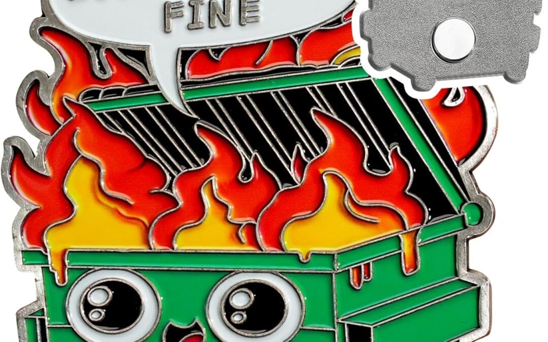 Wholesale Emotional Dumpster Fire Fridge Magnets – Everything’s Fine Refrigerator Magnet – Cute Whiteboard Support Ornament – Hilarious Desk Accessories for Work – Inspirational Gift for Men Women Coworker Factory & Supplier OEM