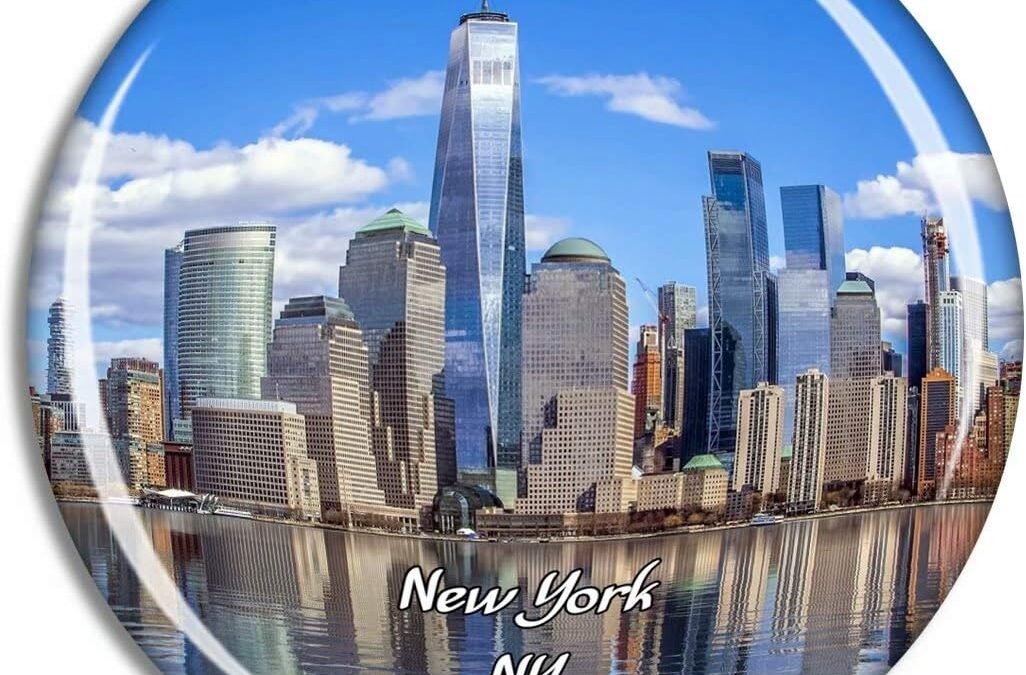Wholesale Fridge Magnet New York Manhattan Skyline New York USA Travel Souvenir Collection for Gift Home Decoration Office Whiteboard Factory & Supplier OEM