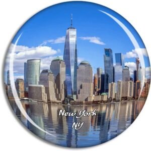 Fridge Magnet New York Manhattan Skyline New York USA Travel Souvenir Collection for Gift Home Decoration Office Whiteboard