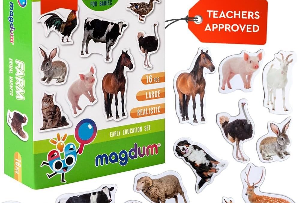 Wholesale Fridge Magnets for Toddlers – Magdum – 16 Farm Animal Magnets for Refrigerator – Magnetic Animals for Children – Realistic magnets for Kids – Learning Set – Baby Educational Gift Factory & Supplier OEM