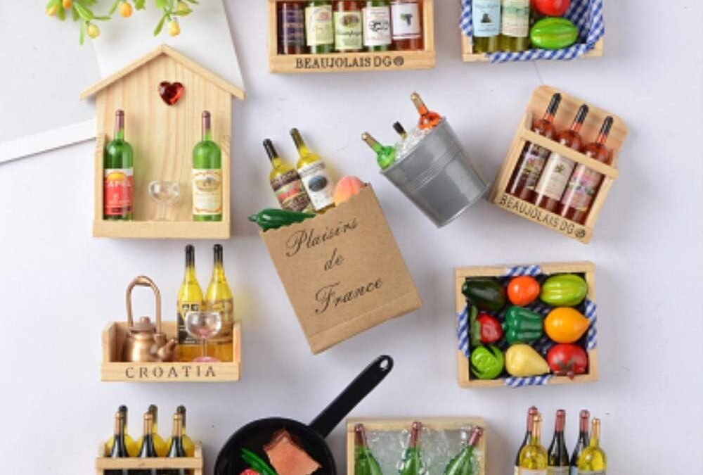 Wholesale Fridge Sticker,8Pcs Simulated Cute Wine Bottles Holder Fridge Magnets for Home Wall Decoration Living Room Factory & Supplier OEM