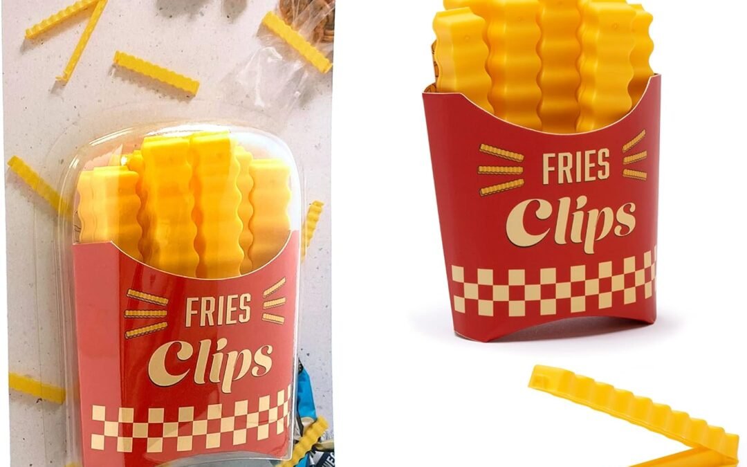 Wholesale Fries Clips: 12 Cute French-Fries-Shaped Bag Clips to Seal Opened Food Packages | Fun Bag Clips for Food in a Magnetic Box to Always Be at Hand | Cute Kitchen Accessories by Peleg Design Factory & Supplier OEM