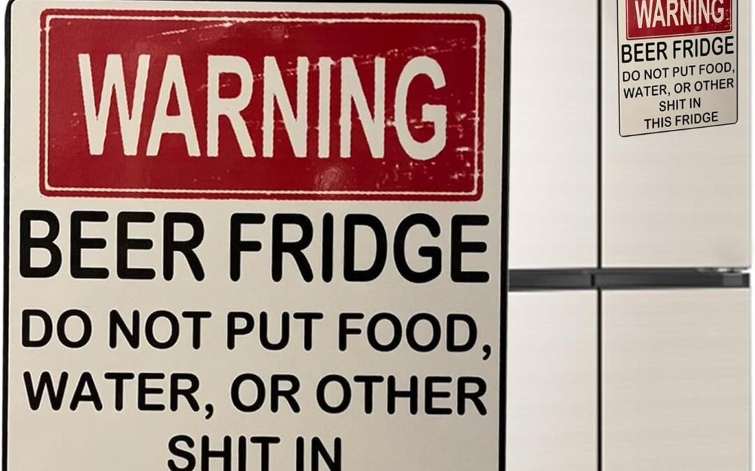 Wholesale Funny Beer Fridge Stickers Warning Beer Fridge Magnet Hilarious Beer Fridge Warning Sign Beer Stickers Magnet DO NOT Put Food, Water, OR Other Shit in This Fridge for Home Bar Decorations (1PCS) Factory & Supplier OEM