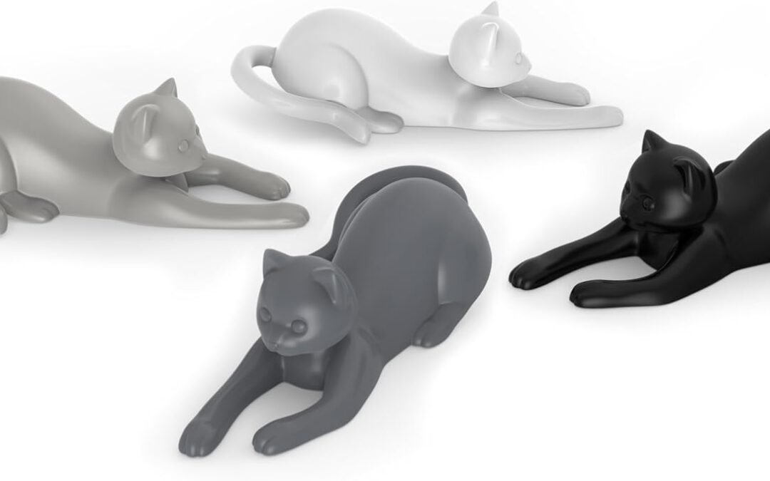 Wholesale Genuine Fred MAGNETICATS Set of 4 Cat Magnets – Fun for The Kitchen Refrigerator, Office, or Classroom – Packed on a Sturdy Retro Fridge Backer Card – Great Gift and Stocking Stuffer for cat Lovers Factory & Supplier OEM