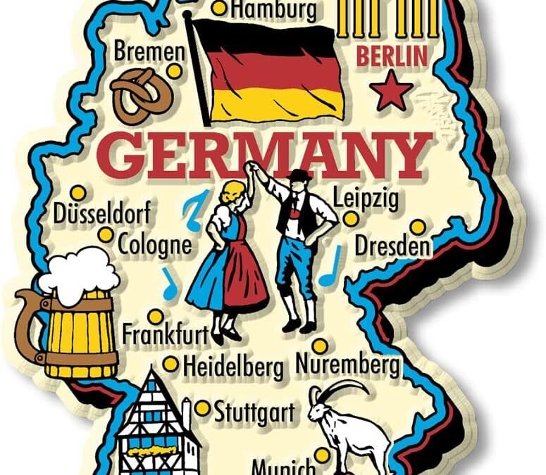 Wholesale Germany Jumbo Country Map Magnet by Classic Magnets, Collectible Souvenirs Made in The USA Factory & Supplier OEM