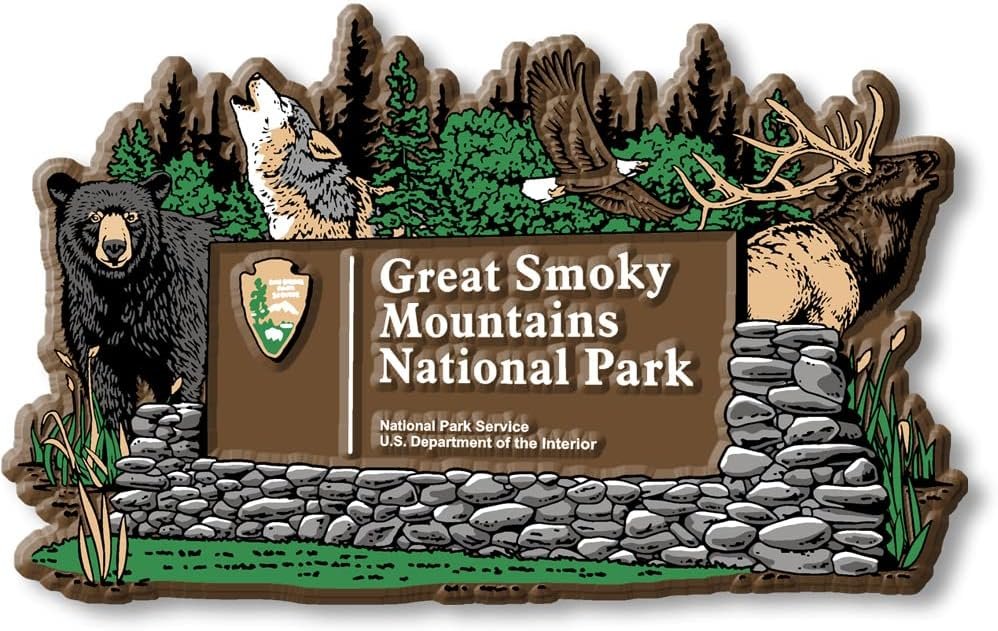 Wholesale Great Smoky Mountains National Park Entrance Sign Magnet by Classic Magnets, 4.1″ x 2.5″, Collectible Souvenirs Made in The USA Factory & Supplier OEM
