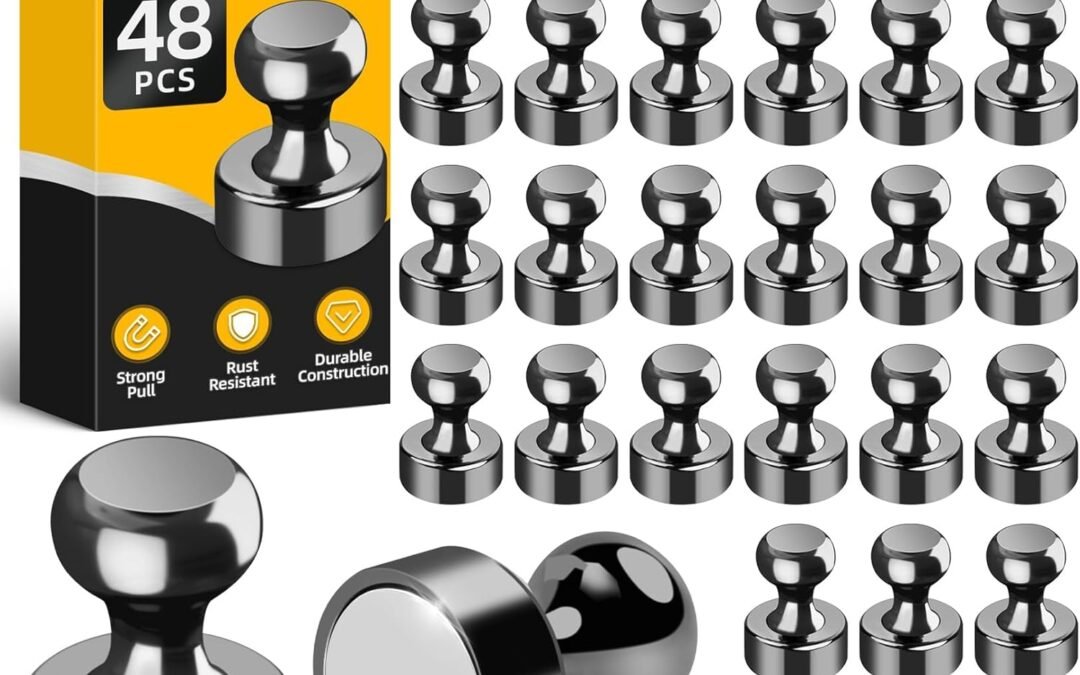 Wholesale Grtard 48 Pack Black Magnetic Push Pins – Strong Fridge & Whiteboard Magnets for Office, School, Locker & Map Factory & Supplier OEM