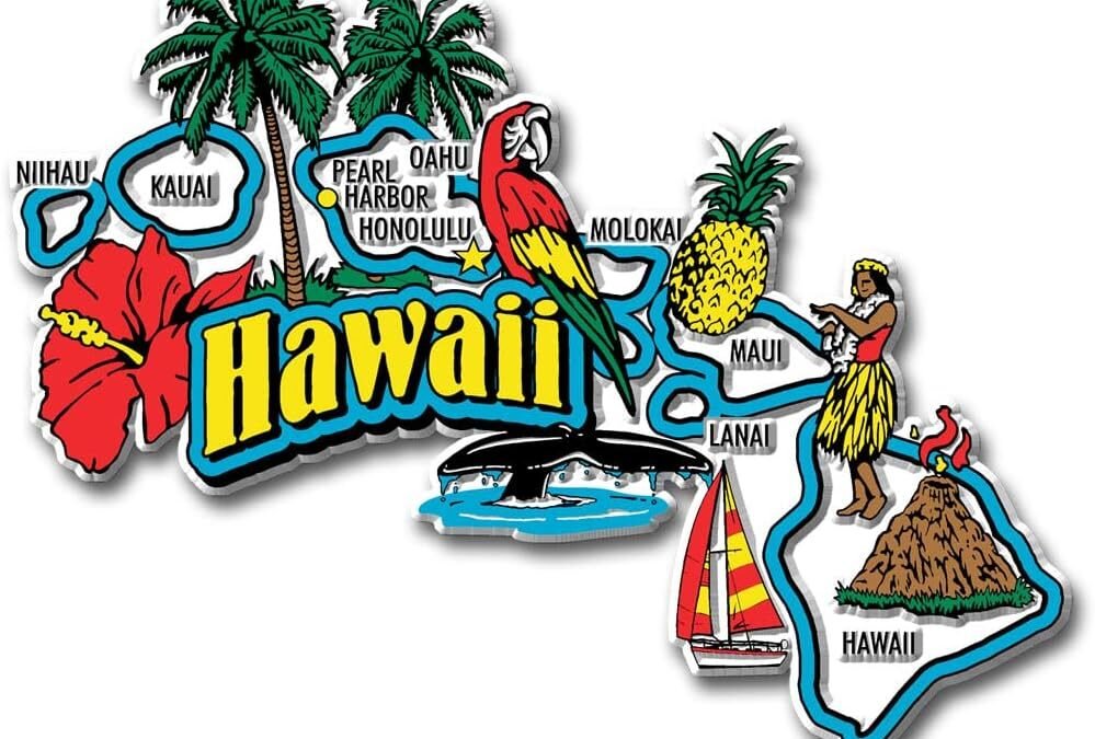 Wholesale Hawaii Jumbo State Magnet by Classic Magnets, 4.7″ x 3.6″, Collectible Souvenirs Made in The USA Factory & Supplier OEM