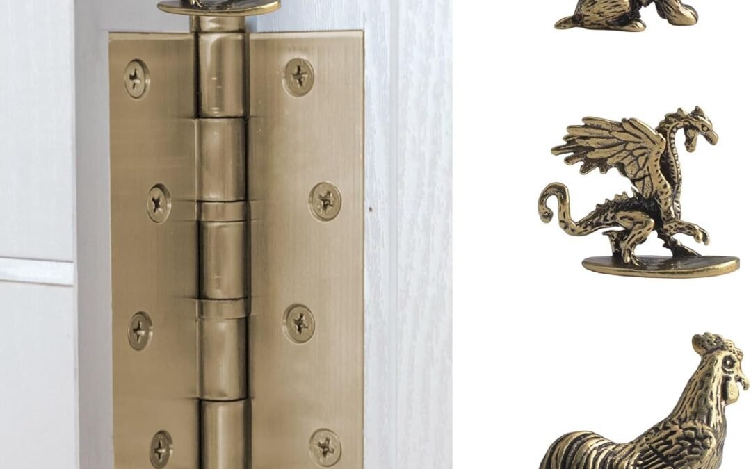 Wholesale Hinge Head Home Decoration 3Pcs Magnetic Vintage Mini Animal Hinge Heads Decorative Topper Creative Bronzed Animal Hinge Head Magnets Ornaments Factory & Supplier OEM